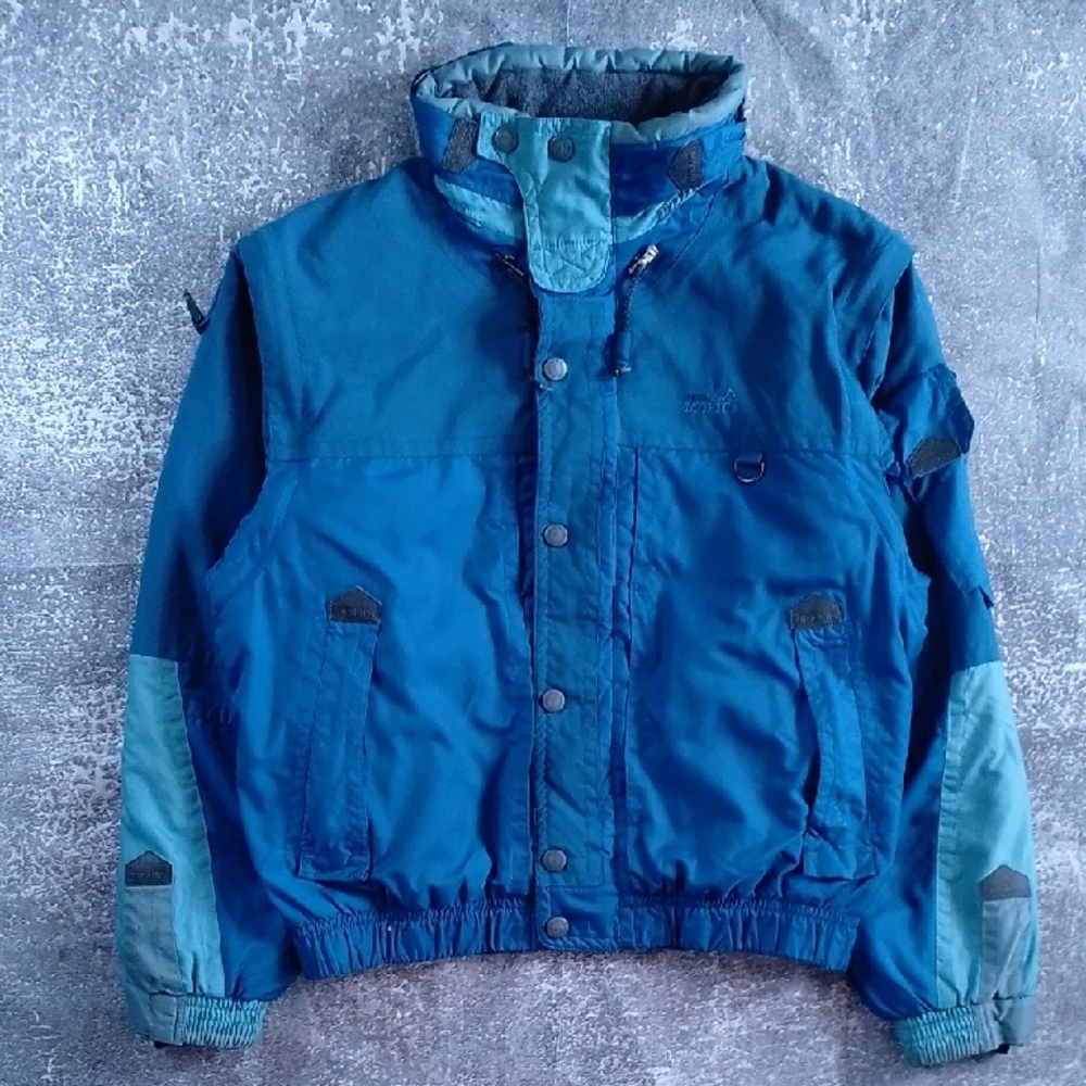 Vintage 90s SKI WINTER JACKET COLOUR BLOCK BLUE MORBIS PRO